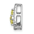 thumbnail image 3 of Auriga Fine Jewelry 14K White Gold Lab Grown Diamond and Cr. Yellow Sapphire Triangle Pe for Women (L-13.36mm, W-14.01mm), 3 of 6