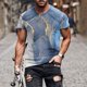 thumbnail image 2 of European And American Round Neck Casual Ethnic Style Retro Printed Short Sleeve T-shirt Top 2XL, 2 of 5
