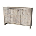 thumbnail image 3 of Wooden Accent Cabinet 3 Door Sideboard Buffet Server Storage For Dining Room. Natural Wood, Adjustable Shelves, Alluring Style Kitchen. Tempting, 3 of 6