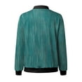 thumbnail image 5 of Duoif Veste pour Femmes, Veste Décontractée à Imprimé Tendance pour Femmes, Cardigan à Fermeture Éclair, Haut de Veste pour Femmes Vert Pâle L, 5 of 5