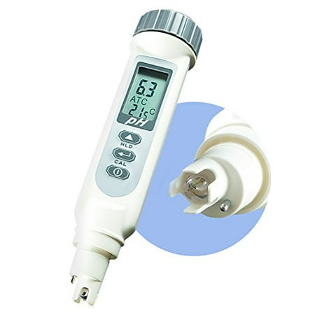 Waterproof Ph Meter - Waterproof 0~14 Digital pH Meter with Temperature Measurement High Accuracy pH Pen Tests Water, Aquarium, Pool, Hydroponics