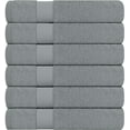 thumbnail image 3 of 6 Pack Medium Bath Towel Set, 100% Ring Spun Cotton (24 x 48 Inches) Medium Lightweight and Highly Absorbent Quick Drying Towels, Premium Towels for Hotel, Spa and Bathroom (Cool Grey), 3 of 11