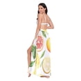 thumbnail image 3 of FORMRS Womens Long Sarong Beach Wrap Semi-Sheer Bikini Skirt Bathing Swimsuit Cover Up, Candy Lemon, 3 of 7