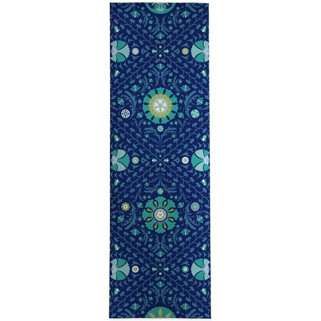 Suzani in Tiles Blue Green Area Rug by Kavka Designs