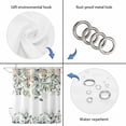 thumbnail image 5 of Sage Green Coastal Waterproof Fabric Shower Curtain, Spring Eucalyptus Leaves Waterproof Fabric Shower Curtain for Bathroom Curtains Bathtubs Hotel Washable Shower Curtains with 12 Hooks Long 72x78in, 5 of 8