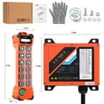 thumbnail image 4 of 2 Speed 12 Channel Industrial Wireless Crane Radio Remote Control 12-65V 12V 24V DC for Electric Chain Hoist Overhead Bridge Travelling Crane Truck Two Transmitter and One Receiver, 4 of 8
