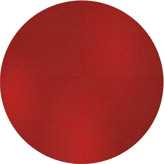 Ahgly Tapis Rond Lavable en Machine Intérieur Transitionnel Rouge, 4 Pieds Rond