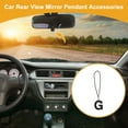 thumbnail image 2 of Unique Bargains 1 Pcs Metal/Rhinestones with Diamonds Car Rear View Mirror Pendant Accessories Car Hanging Ornament Black G, 2 of 6