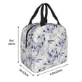 thumbnail image 2 of Yiaed Indigo Tie Dye Print Insulated Lunch Bag Reusable Cute Tote Lunch Box, Leakproof Cooler Lunch Bags for Work Office Travel School Picnic, 2 of 5