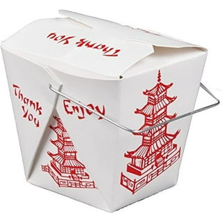 Red Chinese Take Out Boxes | Quantity: 24 | Width: 3 1/2 inch by Paper Mart
