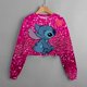 thumbnail image 2 of 2022 nueva puntada de dibujos animados Casual ropa linda para niñas sudaderas con capucha impresas recortadas sudaderas huggy wuggy ropa para niños Girls130 heqiyong CONDUJO, 2 of 2