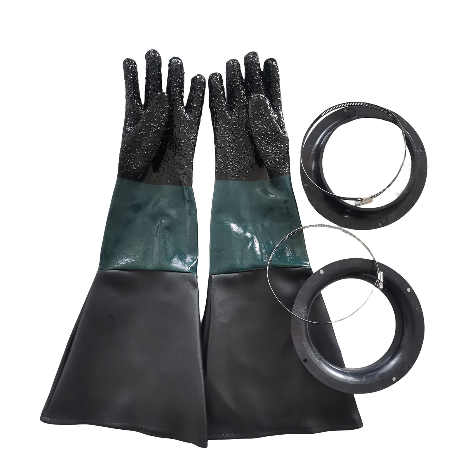 Professional Sand Gloves Industry Work Gloves Sandblast Cabinet Gloves for L