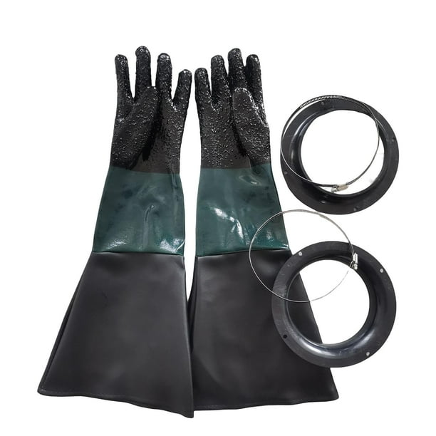 Guantes profesionales para arenado, guantes de trabajo industriales, guantes para cabina de arenado. L