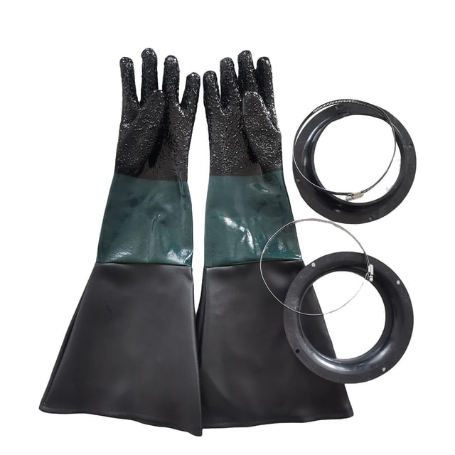 Kits de Guantes de limpieza con chorro de arena Soledad Guantes de limpieza con chorro de arena con Guantes de trabajo para partícus L