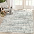 thumbnail image 5 of GlowSol 9' x 12' Washable Rug Modern Braided Print Rug Non Shedding Stain Resistant Carpet for Home Office Dining Room, Gray Blue, 5 of 7