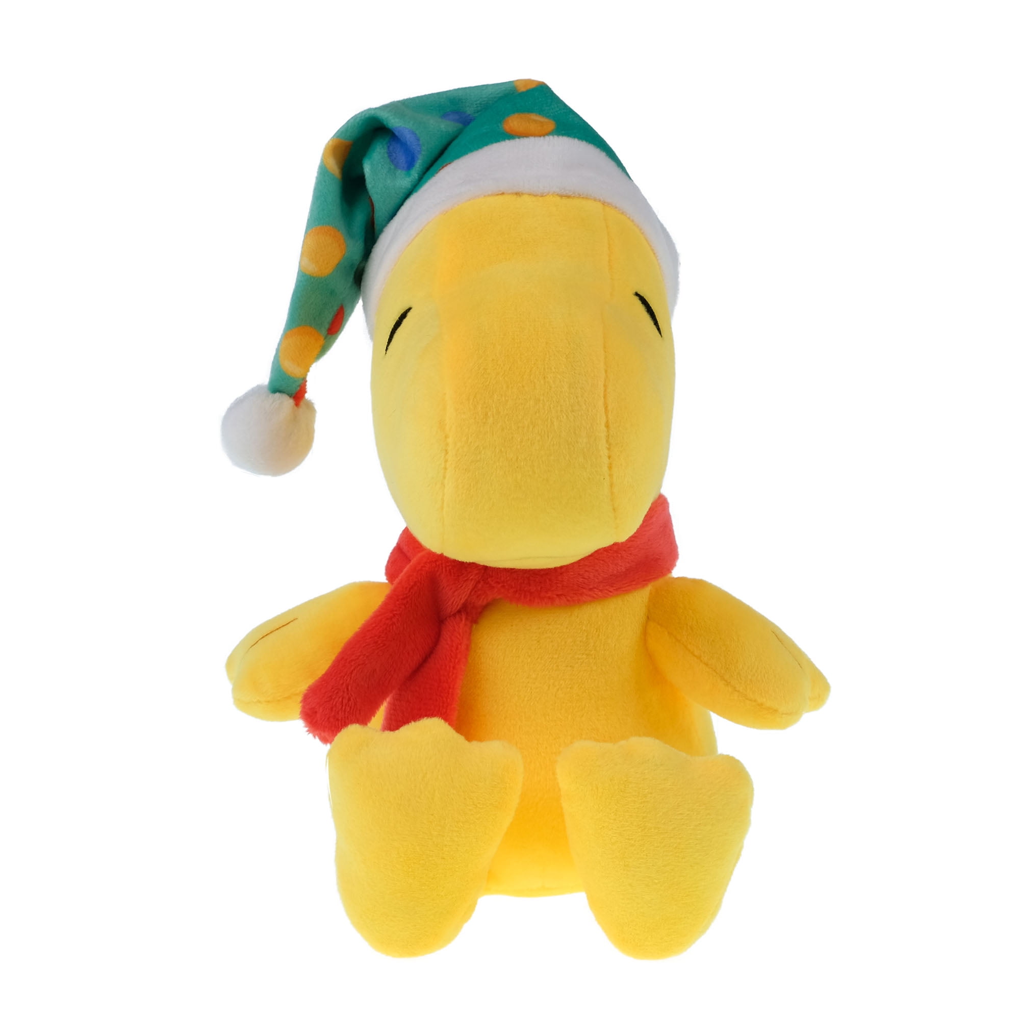 Peluche Woodstock de 20,8 cm, portant un chapeau et une écharpe de fête, jaune, par Ruz