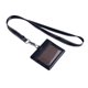 thumbnail image 5 of Porta credencial con cordón Organizador portátil de cuero PU Tarjetero transparente negro, 5 of 8