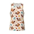 thumbnail image 4 of Fotbe Forest Squirrel Nuts Pattern Men's Quick Dry Workout Tank Top Gym Muscle Tee Fitness Bodybuilding Sleeveless T Shirt Breathable Workout Shirt-Large, 4 of 9