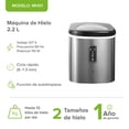 thumbnail image 3 of Maquina Para Hacer Hielos AVERA Hasta 12 Kg Al Dia Portatil MH01 Acero Inoxidable Avera MH01/Acero Inoxidable, 3 of 10
