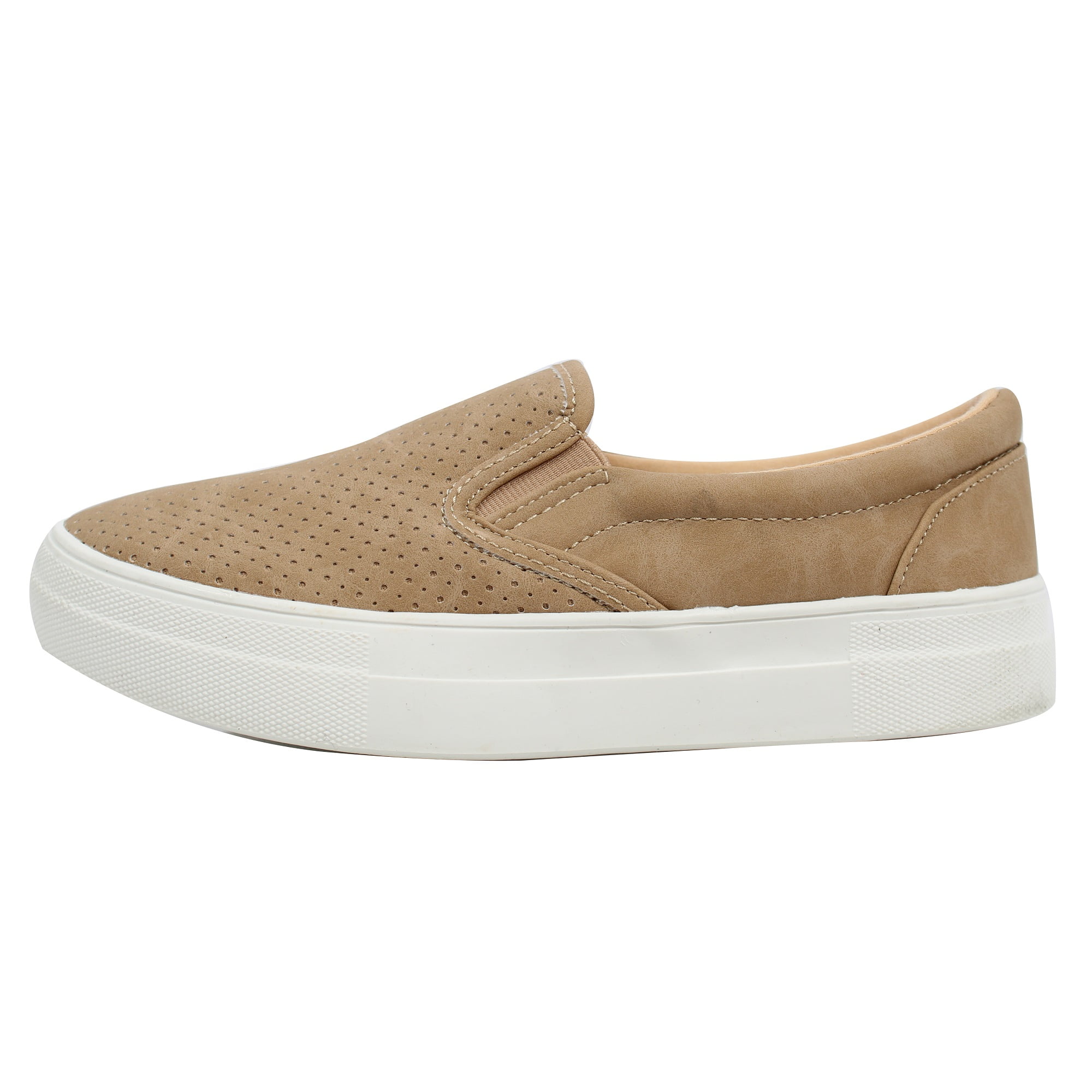 soda women's perforated slip on sneakers