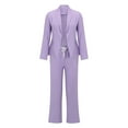thumbnail image 5 of NMMUED Suits for Women Womens Suits 2 Piece Set Business Blazer and Pants Set Women Matching Sets Women Clothing Business Casual Outfits for Women, Purple XXL, 5 of 6