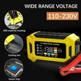 thumbnail image 3 of Intelligent Car Motorcycle Battery Charger 12V/6A, Battery Charger with Automatic Repair Function, Portable Motorcycle Battery Charger with LCD Display for Car, Motorcycle, SUV, 3 of 5