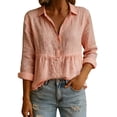 thumbnail image 2 of Kelon Women's Tops Long Sleeve V Neck Workout Tops Basic Going Out Clothes 2026 Oversized Shirt Clothing, S, 2 of 4
