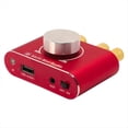 thumbnail image 4 of X15H 15WX2 Amplificador de Audio Estéreo Digital de Potencia Amplificador Teatro Control Remoto HIFI 5.1 Placa Amplificadora Bluetooth Rojo, 4 of 5