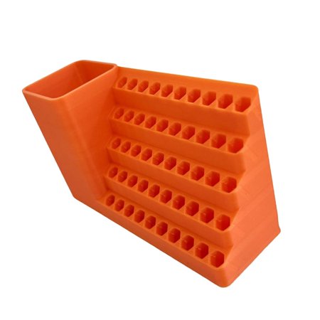 Yammee Tool Organizer Box ABS 20-100 Hole Capacity Secure Screwdriver Bit Holder Case