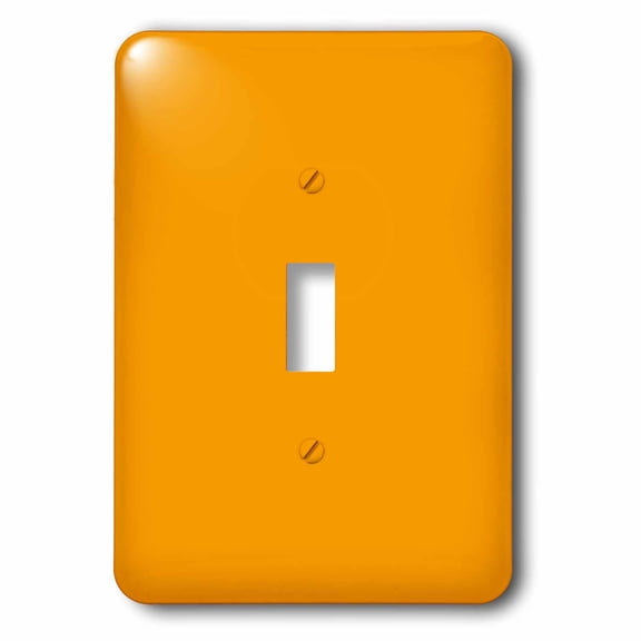 3dRose, Sweet Orange- Solid Colors- Designs, single toggle switch