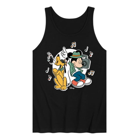 Disney - Mickey & Friends - Pluto Sings while Mickey Dances - Men's Jersey Tank Top