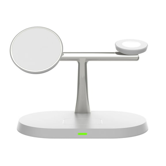 Bouanq Portable Wireless Charger Multifunctional Three In One Wireless Smart Charger For IOS Mobile Phone Watch Headset Desktop 15W Wireless Charger Mobile Phone Bracket