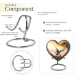 thumbnail image 4 of Small Dove Flying Clsoe To Flowers Urns For Human Ashes - Urn For Human Ashes Adult Men & Women - Urns For Human Ashes Adult - Adult Heart Shaped Cremation Urns - Burial Urns For Ashes ( 3inch, 1pcs), 4 of 5