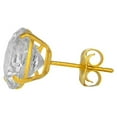 thumbnail image 2 of JewelStop 14k Solid Gold CZ Basket Setting Stud Single 3mm .12ct Men's Earring, 2 of 5