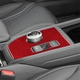thumbnail image 4 of Real Bright Soft Car Interior Carbon Fiber Sticker DecorationRed Carbon Fiber Interior Console Gear Shift Cover For Ford Mustang Mach-EAuto Car Protection Interior Accessories, 4 of 8