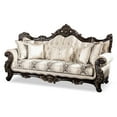 thumbnail image 2 of Furniture of America Zephyra Tufted Beige Fabric 2-Piece Sofa Set in Dark Cherry, 2 of 13