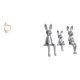 thumbnail image 1 of Escultura Artística De Pareja De Conejos, Estatua De Resina Para Escritorio, Mueble, Decoración Del Hogar, Regalo De Aniversario Y Estatuas Familiares, Adorno De Centro De Mesa, Colección De, 1 of 8