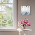 thumbnail image 4 of Framed Canvas Wall Art for Living Room Blue Hydrangea Wall Decor, Green Eucalyptus Leaves Grey Plaid Aesthetic Paintings for Bedroom Office Kitchen, Ready to Hang Artwork Wall Pictures 8x8 Inch, 4 of 9