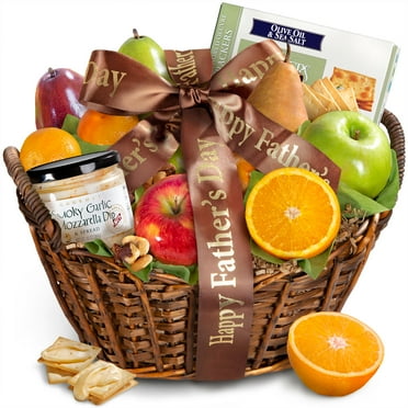 Golden State Fruit Happy Father's Day Cheese, Nuts & Fresh Fruit Gift Basket