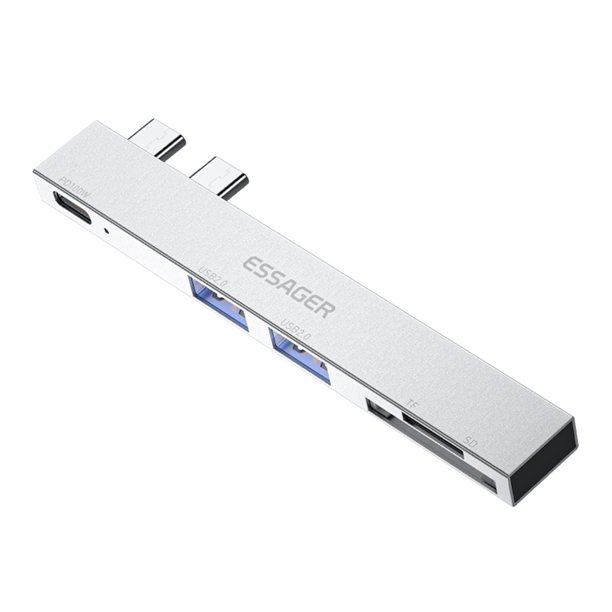 Adaptador Essager USB a tipo C 5 en 1 de alta velocidad para MacBook Pro/Air 2018 - 2022 Hugtrwg Para estrenar