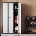 thumbnail image 3 of Luku 71" Metal Storage Cabinet, Lockers for Employees Students with Shelves, Metal Storage Steel Locker for School Office Gym Home Warehouse, Assembly Required, 3 of 8