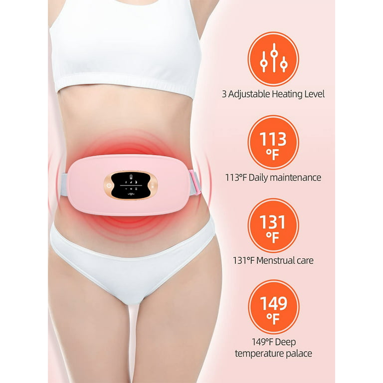 SOLUSTRE 3pcs Women's Thermal Belt Period Cramp Simulator Machine Portable  Heating Pad Cordless Cinturon De Menstrual Heating Pad for Cramps Men's