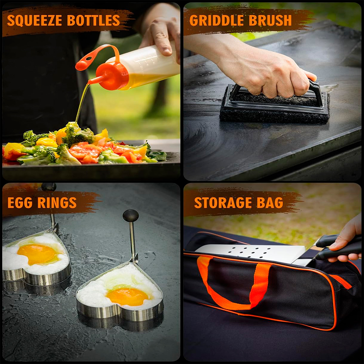 15-Piece Flat Top Griddle Accessory Kit with Spatulas & Tools photo 4