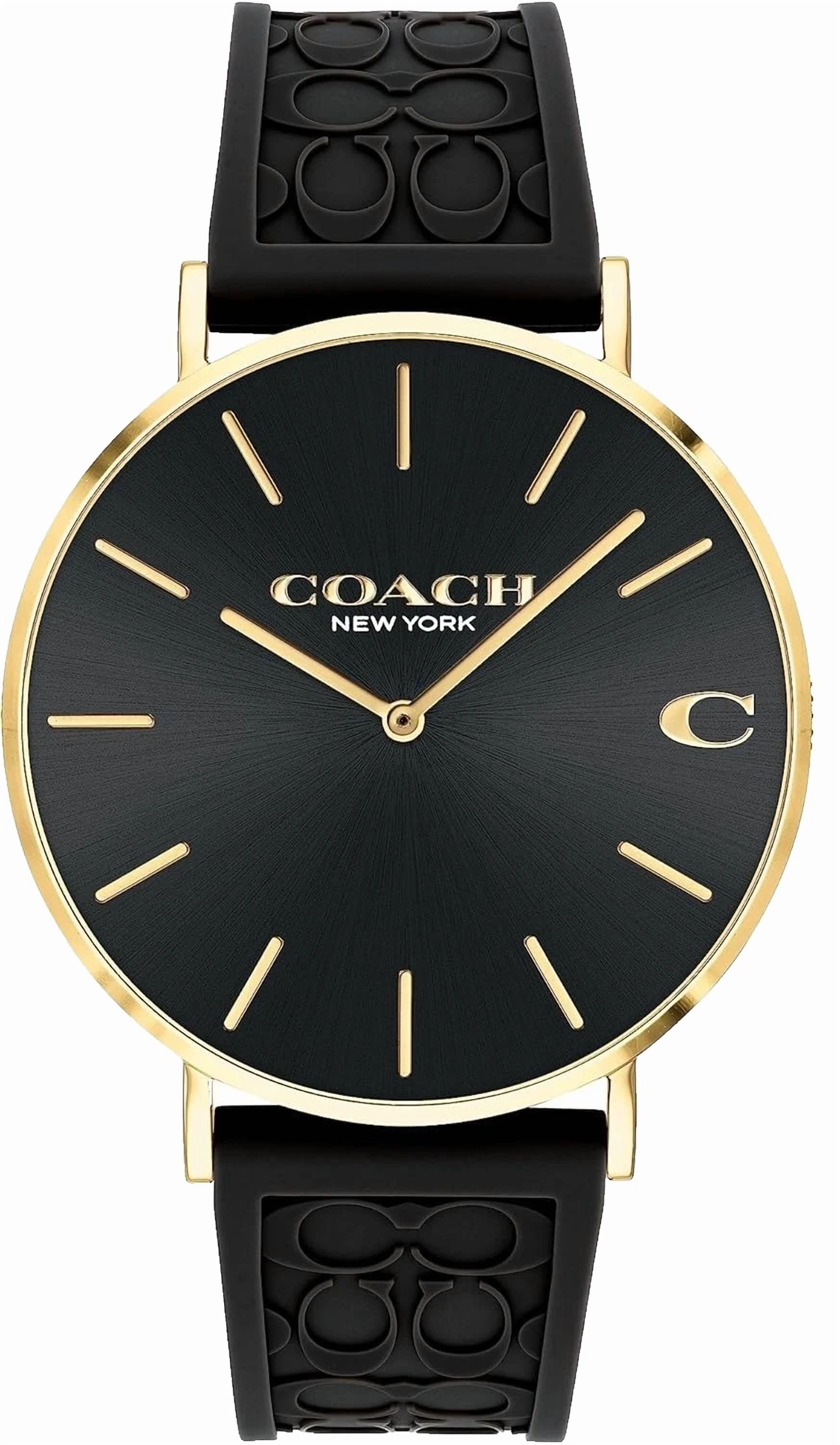COACH 腕時計 ブラック/ゴールド新品 楽天市場】コーチ CA.72.7.34.0735 ラウンドフェイス 腕時計 GP/革