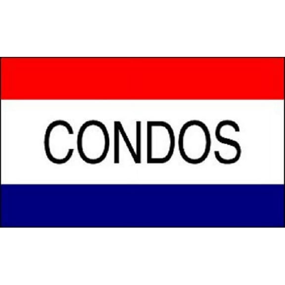 CONDOS Flag Real Estate Advertising Banner Rental Sign Realtor Pennant New 3x5