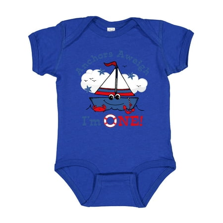 

Inktastic Little Sailboat 1st Birthday Gift Baby Boy Bodysuit