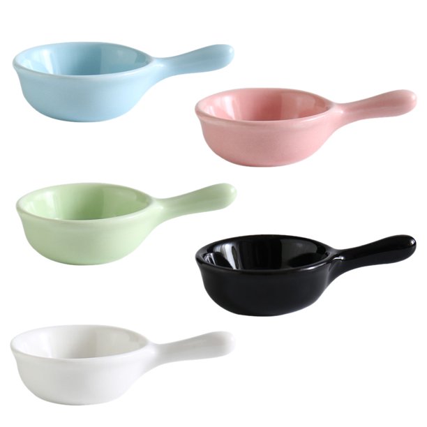 FELTECHELECTR 5 platos de cerámica para condimentos de 40 ml, platos multifuncionales para salsas y sabores.