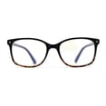 thumbnail image 4 of Classic Rectangle Horn Tortoise Blue Light Filtering Reading Glasses [2 pair] +3.0, 4 of 5