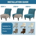 thumbnail image 6 of Velvet Accent Chair Cover, Set of 2 High Stretch Armless Chair Covers for Living Room Luxury Thick Velvet Chair Slipcovers Modern Furniture Protector with Elastic Bottom, Machine Washable(Peacock Blue, 6 of 7
