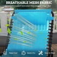 thumbnail image 6 of Folding Chaise Lounge Chair, Patio Sun Tanning Chair, Outdoor Chaise Lounger with 4-Position Reclining Back, Breathable Mesh Seat for Beach, Poolside, Yard, Blue, 6 of 19